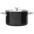 Каструля KitchenAid Steel Core, 24см, 6л, з кришкою, матова чорна (CC006001-001)