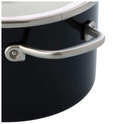 Каструля KitchenAid Steel Core, 24см, 6л, з кришкою, матова чорна (CC006001-001)