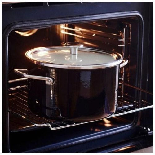 Каструля KitchenAid Steel Core, 24см, 6л, з кришкою, матова чорна (CC006001-001)