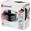 Каструля Bergner Chroma, 28см, 6л, з кришкою (BG-30116-BK)
