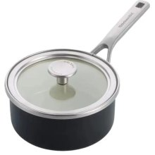 Ківш KitchenAid Steel Core, 20см, 2.4л, з кришкою, матовий чорний (CC005999-001)