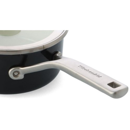 Ківш KitchenAid Steel Core, 20см, 2.4л, з кришкою, матовий чорний (CC005999-001)