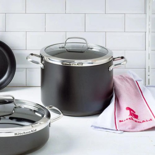 Каструля KitchenAid Aluline, 24см, 8л, керамічне покриття, з кришкою (CC001258-001)