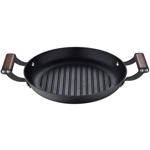 Сковорода-гриль MasterPro Odin, 28см, кругла, чавун (BGMP-3820)