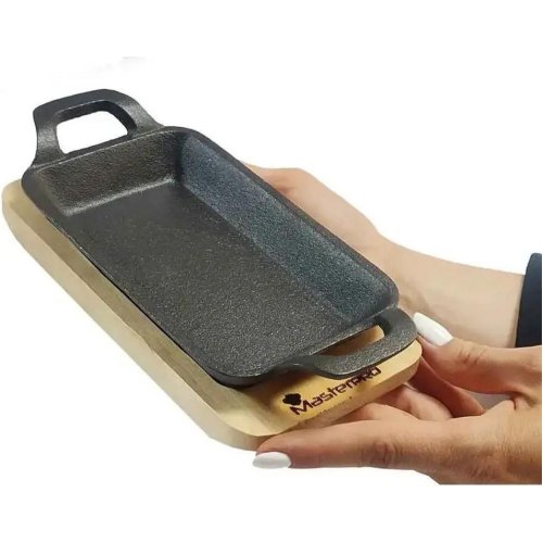 Сковорода порційна MasterPro Foodies сook&share, 17х10см, чавун, з підставкою (BGMP-3807-4)