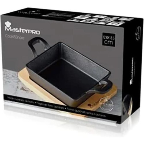 Сковорода порційна MasterPro Foodies сook&share, 17х10см, чавун, з підставкою (BGMP-3807-4)