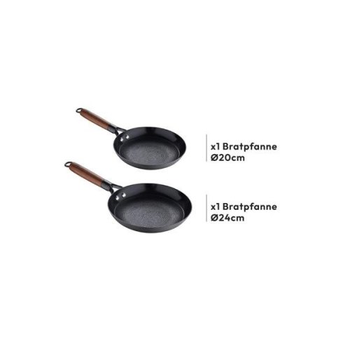 Набір сковорідок чавунних MasterPro Odin, 20/24см (BGKIT-0083)