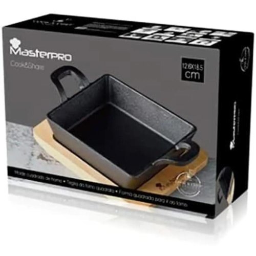 Сковорода порційна MasterPro Foodies сook&share, 12.6x18.5см, чавун, з підставкою (BGMP-3805-4)