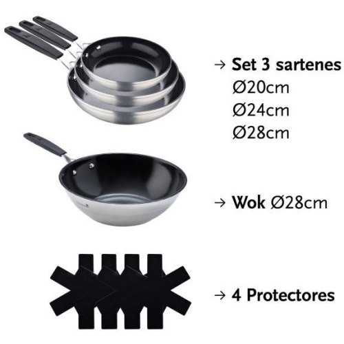 Набір сковорідок MasterPro Smart, 8 предметів (BGEU-5601)