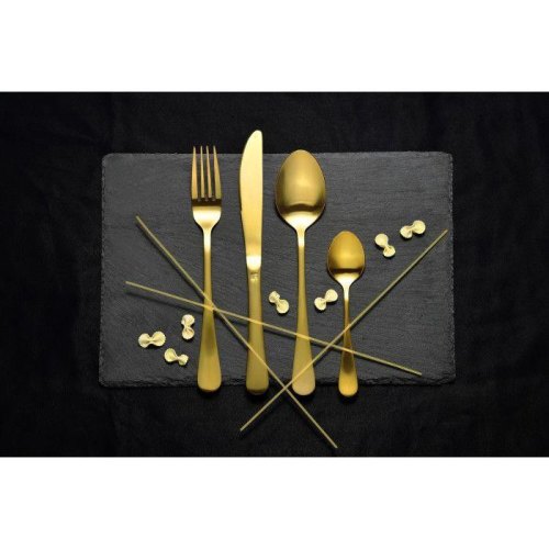 Набір столових приборів Bergner Munich gold matt, 24 предмети (BG-5134-GD)