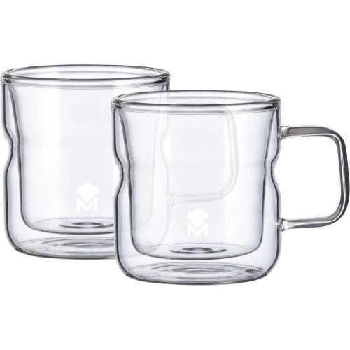 Набір чашок MasterPro Mixology, 140мл, 2шт, подвійні стінки (BGMP-20208)