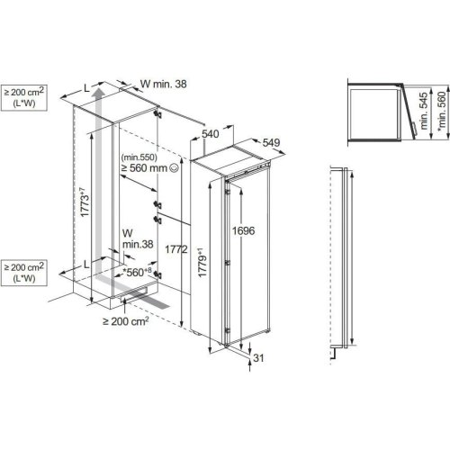 Холодильник  вбудований Electrolux ERD6DE18S1 (923581350)