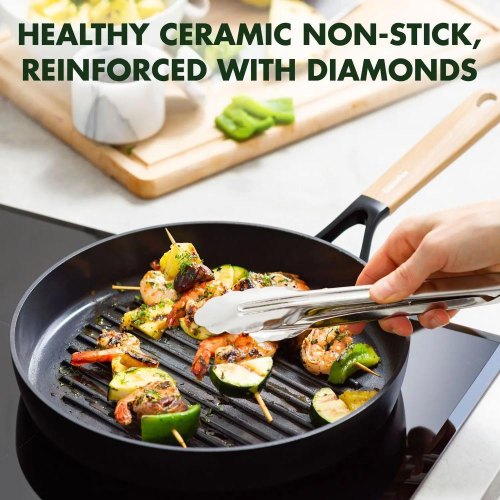 Сковорода-гриль GreenPan Eco Smartshape, 28см, керамічне покриття (CC006449-001)