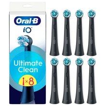 Насадки для електричної зубної щітки Braun Oral-B iO RB CBF-8 Ultimate Clean, 8шт, чорні (80832140)