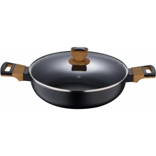 Сотейник Bergner Earth black, 28см, з кришкою (BG-32038-BK)