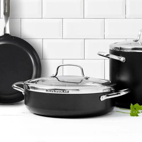 Сотейник KitchenAid Aluline, 28см, 4.2л, з кришкою, керамічне покриття (CW001978-002)