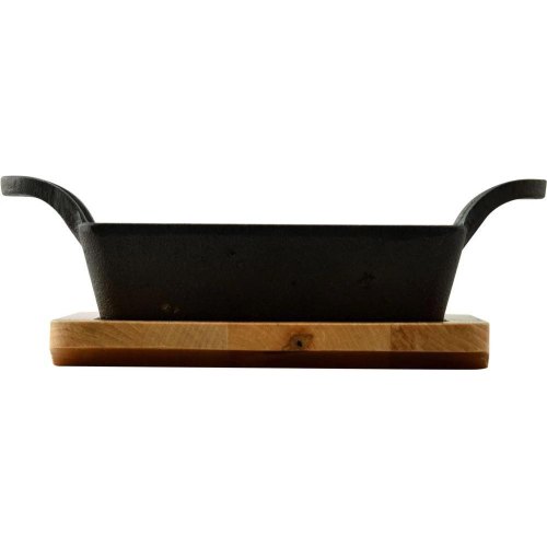 Сковорода порційна MasterPro Foodies cook&share, 12.6x18.5см, чавун, з підставкою (BGMP-3805-EM)