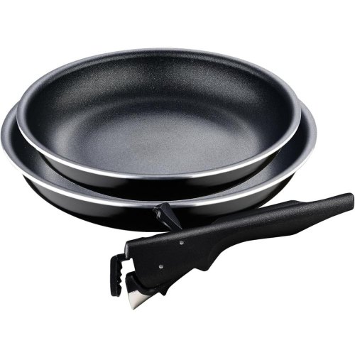 Набір сковорідок Bergner Click & cook, 22/26см, зі знімною ручкою, червоний (BG-31605-RD)