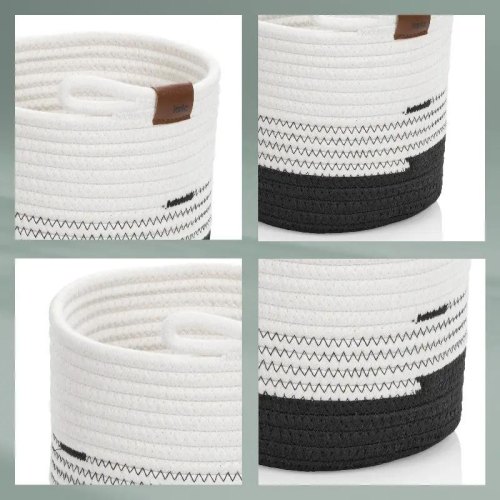 Кошик KELA Hedda, 25х12см, біло-чорний (24457)