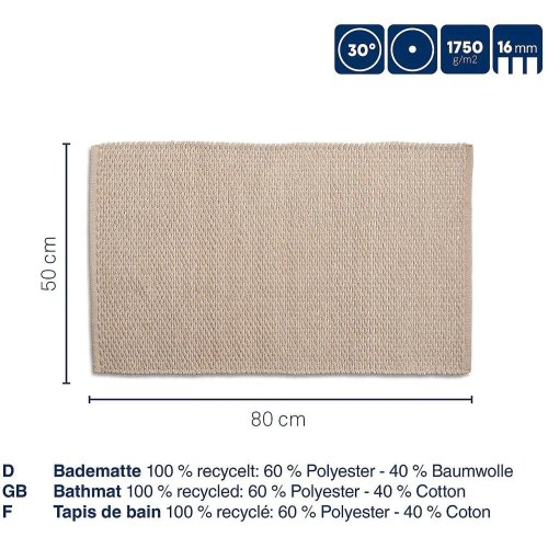 Килимок для ванної KELA Miu, 80х50см, світло-рожевий (24725)