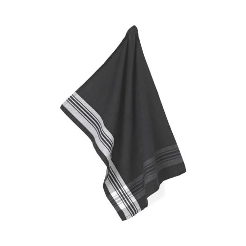 Рушник кухонний KELA Gianna, 70x50см, чорний зі смужками (12786)