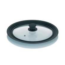 Кришка KELA Concetta, 28-32см, скло, силіконовий обідок (11442)