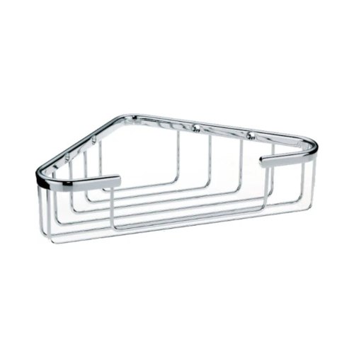 Полиця-сітка для ванної кімнати KELA Brass, кутова, 24.5х18.5см, срібляста (21916)