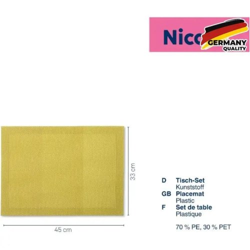Килимок сервірувальний KELA Nica, 45х33см, жовтий (12834)