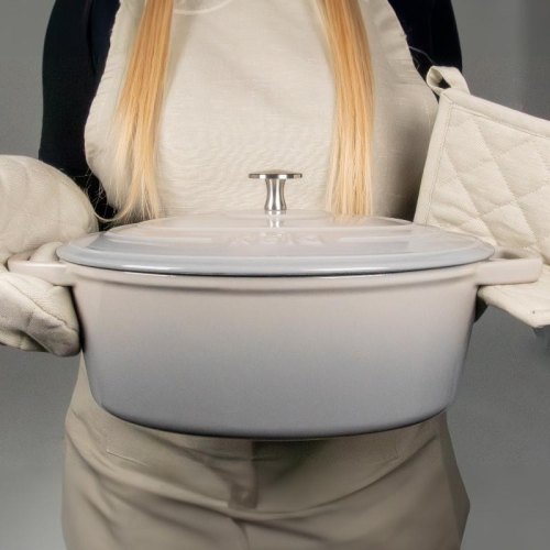 Гусятниця KELA Calido, 4л, з кришкою, чавун, сіра (12859)