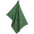 Кухонний рушник KELA Cora, 70x50см, темно-зелений візерунок (12825)