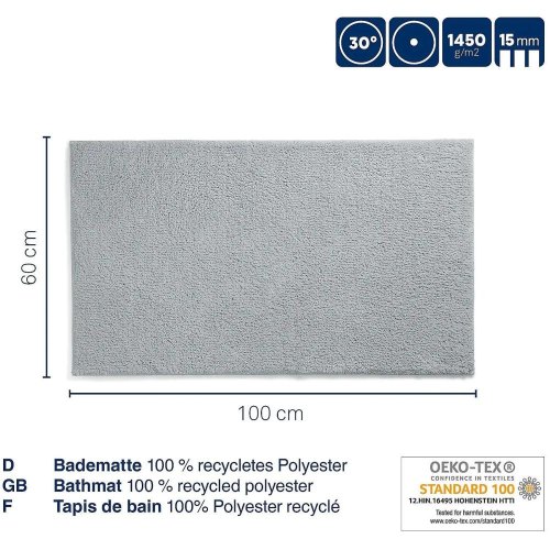 Килимок для ванної KELA Maja, 100х60см, морозно-блакитний (23556)