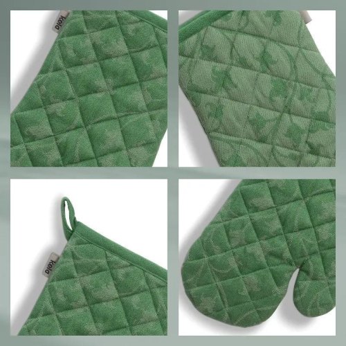 Прихватка-рукавиця KELA Cora, 31x18см, зелений візерунок (12817)