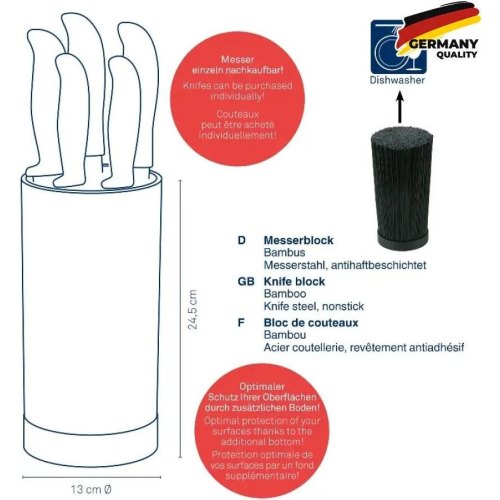 Набір ножів KELA Acida, 6 предметів, бамбук (11283)