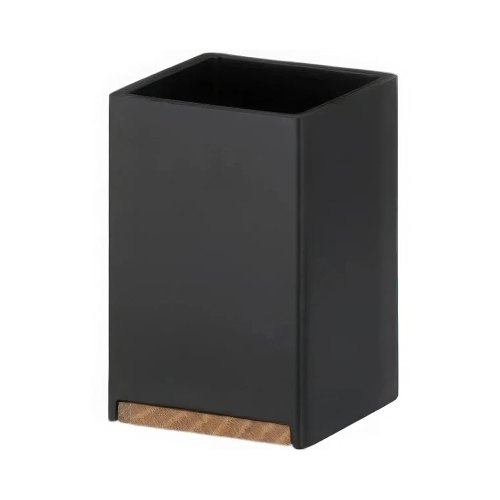 Склянка для зубних щіток KELA Cube, чорна (23687)