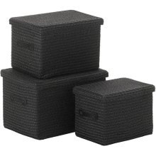 Набір кошиків KELA Rimossa, 3 штуки, чорний (32124)