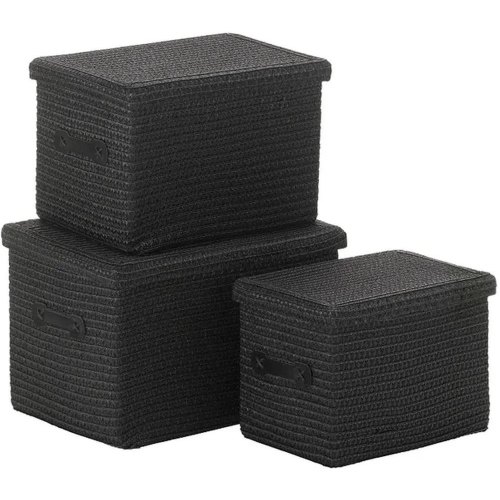 Набір кошиків KELA Rimossa, 3 штуки, чорний (32124)