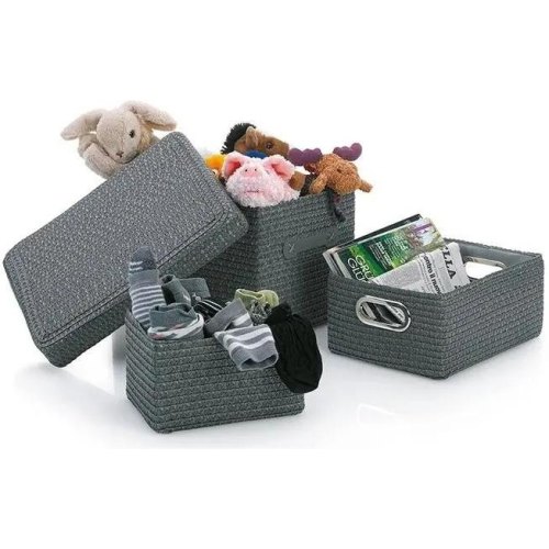 Набір кошиків KELA Rimossa, 3 штуки, чорний (32124)