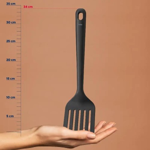 Лопатка для сервірування KELA Apart, 34см, з прорізами, чорна (12635)