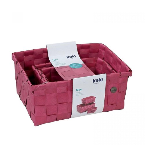 Набір кошиків KELA Neo, 3шт, малиново-червона (24481)