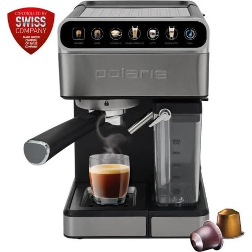 Кавоварка еспресо POLARIS PCM 1575 WIFI IQ Home, нержавіюча сталь (24129)