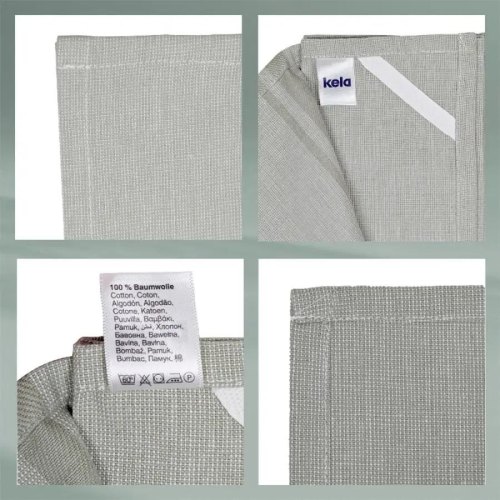 Кухонний рушник KELA Tia, 70x50см, зі смужкою, димчато-зелений (12745)