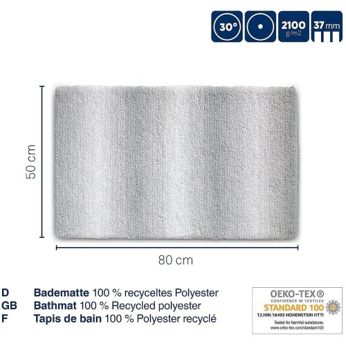 Килимок для ванної KELA Ombre, 80х50см, морозно-блакитний (23569)