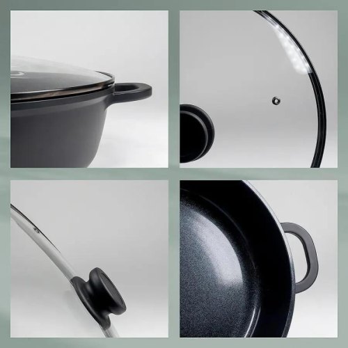 Сковорода ВОК KELA Atura, 32см, 4л, з кришкою, з двома ручками (15174)