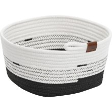 Кошик KELA Hedda, 28х15см, біло-чорний (24458)