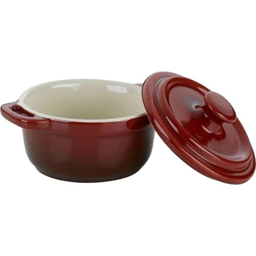 Форма для запікання KELA Malin, 10х8см, кераміка, з кришкою, червона (11865)