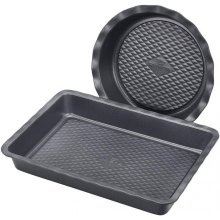 Набір форм для випічки POLARIS Kontur-3323SET, прямокутна 33x23см, кругла 23см, вуглецева сталь (015450)