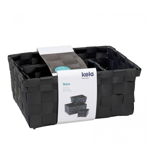 Набір кошиків KELA Neo, 3шт, чорна (24485)