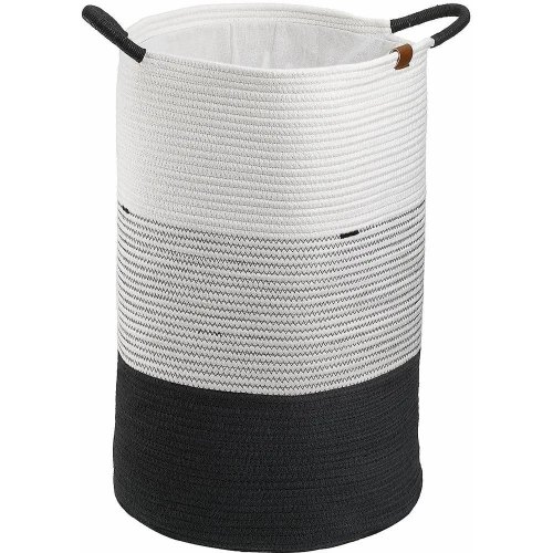 Кошик для білизни KELA Hedda, 40х57см, біло-чорний (24453)