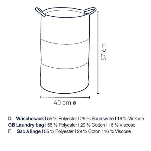 Кошик для білизни KELA Hedda, 40х57см, біло-чорний (24453)