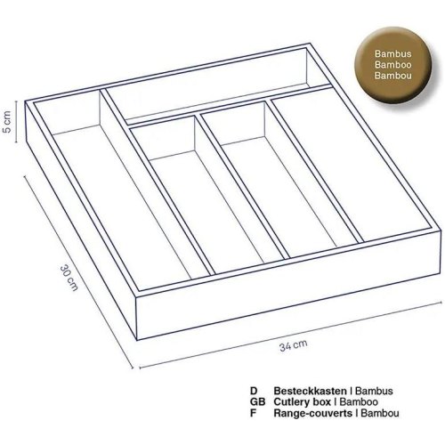 Органайзер для столових приборів KELA Kalma, 30х34см, бамбук (12011)